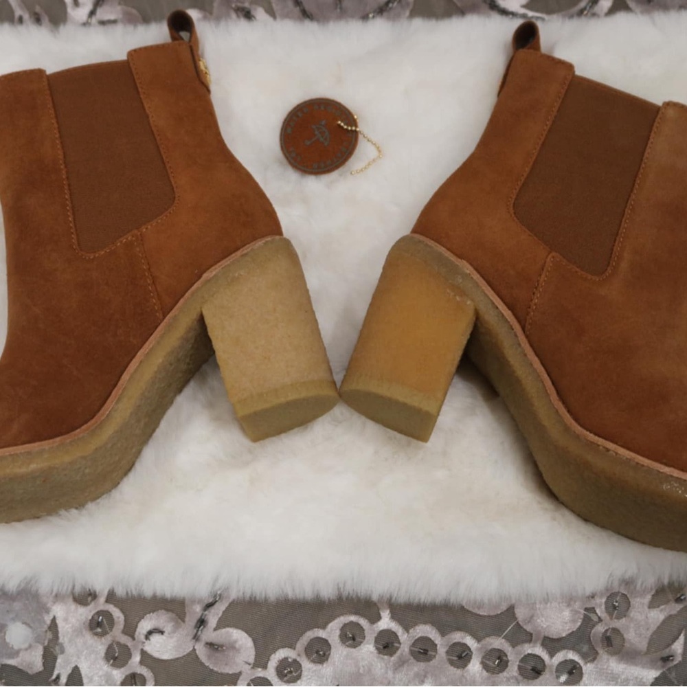 Lauren Ralph Lauren Marianna Womens Suede Chelsea Boots, 5.5B - Picture 5 of 8